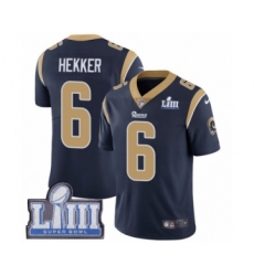 Youth Nike Los Angeles Rams #6 Johnny Hekker Navy Blue Team Color Vapor Untouchable Limited Player Super Bowl LIII Bound NFL Jersey