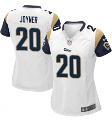 Women's Nike Los Angeles Rams #20 Lamarcus Joyner Game White NFL Jersey