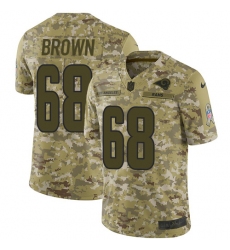 Youth Nike Los Angeles Rams #68 Jamon Brown Limited Camo 2018 Salute to Service NFL Jersey