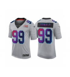 Men's Los Angeles Rams #99 Aaron Donald Gray 2022 Super Bowl LVI Limited Stitched Jersey