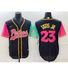 Men's San Diego Padres #23 Fernando Tatis Jr Black NEW 2023 City Connect Cool Base Stitched Jersey
