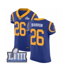 Men's Nike Los Angeles Rams #26 Mark Barron Royal Blue Alternate Vapor Untouchable Elite Player Super Bowl LIII Bound NFL Jersey