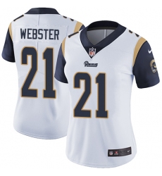 Women's Nike Los Angeles Rams #21 Kayvon Webster Elite White NFL Jersey