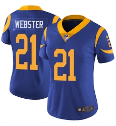 Women's Nike Los Angeles Rams #21 Kayvon Webster Royal Blue Alternate Vapor Untouchable Limited Player NFL Jersey