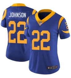 Women's Nike Los Angeles Rams #22 Trumaine Johnson Elite Royal Blue Alternate NFL Jersey