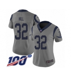 Women's Los Angeles Rams #32 Troy Hill Limited Gray Inverted Legend 100th Season Football Jersey