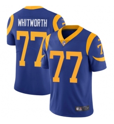 Youth Nike Los Angeles Rams #77 Andrew Whitworth Royal Blue Alternate Vapor Untouchable Limited Player NFL Jersey