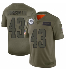 Women's Los Angeles Rams #43 John Johnson Limited Camo 2019 Salute to Service Football Jersey