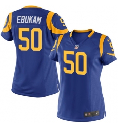 Women's Nike Los Angeles Rams #50 Samson Ebukam Game Royal Blue Alternate NFL Jersey