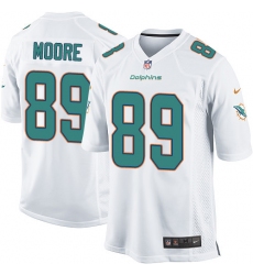 Men's Nike Miami Dolphins #89 Nat Moore Game White NFL Jersey