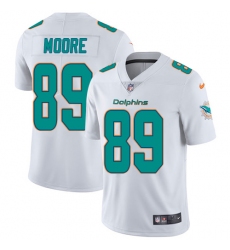 Youth Nike Miami Dolphins #89 Nat Moore White Vapor Untouchable Limited Player NFL Jersey