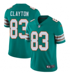 Men's Nike Miami Dolphins #83 Mark Clayton Aqua Green Alternate Vapor Untouchable Limited Player NFL Jersey