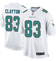 Men's Nike Miami Dolphins #83 Mark Clayton Game White NFL Jersey