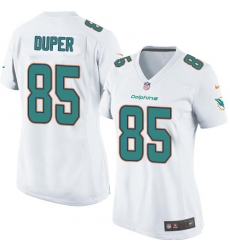 Women's Nike Miami Dolphins #85 Mark Duper Game White NFL Jersey