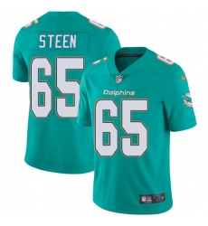 Youth Nike Miami Dolphins #65 Anthony Steen Elite Aqua Green Team Color NFL Jersey