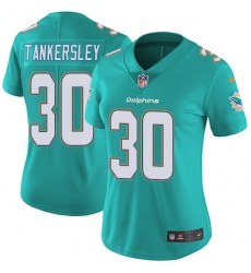 Women's Nike Miami Dolphins #30 Cordrea Tankersley Elite Aqua Green Team Color NFL Jersey