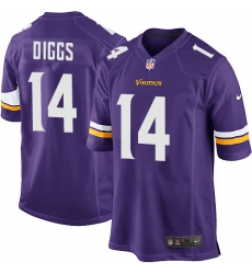 Men's Nike Minnesota Vikings #14 Stefon Diggs Game Purple Team Color NFL Jersey