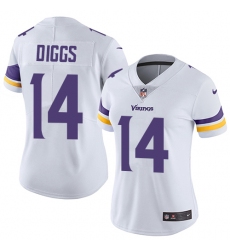 Women's Nike Minnesota Vikings #14 Stefon Diggs White Vapor Untouchable Limited Player NFL Jersey