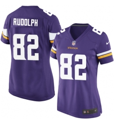 Women's Nike Minnesota Vikings #82 Kyle Rudolph Game Purple Team Color NFL Jersey