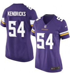 Women's Nike Minnesota Vikings #54 Eric Kendricks Game Purple Team Color NFL Jersey