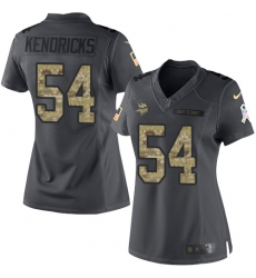 Women's Nike Minnesota Vikings #54 Eric Kendricks Limited Black 2016 Salute to Service NFL Jersey