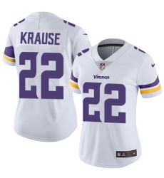 Women's Nike Minnesota Vikings #22 Paul Krause Elite White NFL Jersey