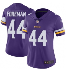 Women's Nike Minnesota Vikings #44 Chuck Foreman Purple Team Color Vapor Untouchable Limited Player NFL Jersey