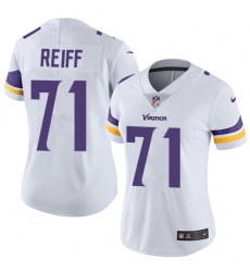 Women's Nike Minnesota Vikings #71 Riley Reiff Elite White NFL Jersey