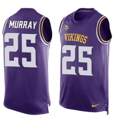 Men's Nike Minnesota Vikings #25 Latavius Murray Limited Purple Player Name & Number Tank Top NFL Jersey