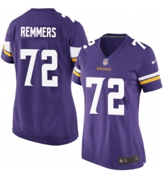 Women's Nike Minnesota Vikings #72 Mike Remmers Game Purple Team Color NFL Jersey