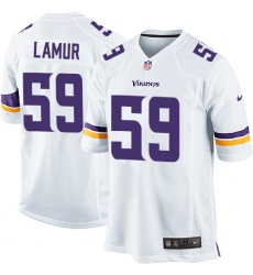 Men's Nike Minnesota Vikings #59 Emmanuel Lamur Game White NFL Jersey