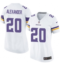 Women's Nike Minnesota Vikings #20 Mackensie Alexander Game White NFL Jersey