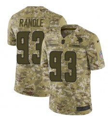 Youth Nike Minnesota Vikings #93 John Randle Limited Camo 2018 Salute to Service NFL Jersey