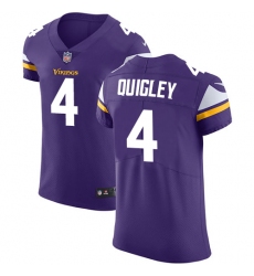 Men's Nike Minnesota Vikings #4 Ryan Quigley Purple Team Color Vapor Untouchable Elite Player NFL Jersey