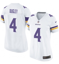 Women's Nike Minnesota Vikings #4 Ryan Quigley Game White NFL Jersey