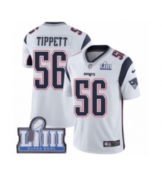Youth Nike New England Patriots #56 Andre Tippett White Vapor Untouchable Limited Player Super Bowl LIII Bound NFL Jersey