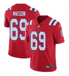 Youth Nike New England Patriots #69 Shaq Mason Red Alternate Vapor Untouchable Limited Player NFL Jersey