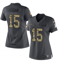 Women's Nike New England Patriots #15 Chris Hogan Limited Black 2016 Salute to Service NFL Jersey