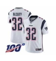 Men's New England Patriots #34 Rex Burkhead White Vapor Untouchable Limited Player 100th Season Football Jersey