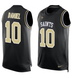 Men's Nike New Orleans Saints #10 Chase Daniel Limited Black Player Name & Number Tank Top NFL Jersey