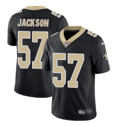 Youth Nike New Orleans Saints #57 Rickey Jackson Black Team Color Vapor Untouchable Limited Player NFL Jersey