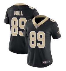 Women's Nike New Orleans Saints #89 Josh Hill Black Team Color Vapor Untouchable Limited Player NFL Jersey
