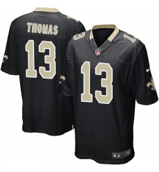 Men's Nike New Orleans Saints #13 Michael Thomas Game Black Team Color NFL Jersey Men's Nike New Orleans Saints #13 Michael Thomas Game Black Team Color NFL Jersey