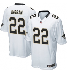 Men's Nike New Orleans Saints #22 Mark Ingram Game White NFL Jersey