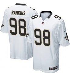 Men's Nike New Orleans Saints #98 Sheldon Rankins Game White NFL Jersey