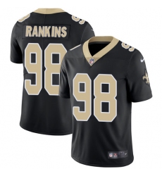 Youth Nike New Orleans Saints #98 Sheldon Rankins Black Team Color Vapor Untouchable Limited Player NFL Jersey