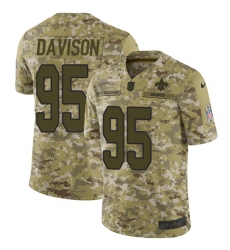 Youth Nike New Orleans Saints #95 Tyeler Davison Limited Camo 2018 Salute to Service NFL Jersey
