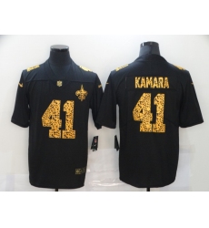 Men's New Orleans Saints #41 Alvin Kamara Black Nike Leopard Print Limited Jersey