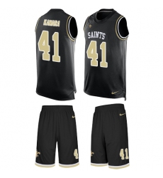 Men's Nike New Orleans Saints #41 Alvin Kamara Limited Black Tank Top Suit NFL Jersey Men's Nike New Orleans Saints #41 Alvin Kamara Limited Black Tank Top Suit NFL Jersey