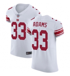 Men's Nike New York Giants #33 Andrew Adams White Vapor Untouchable Elite Player NFL Jersey